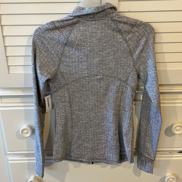 NWT Old Navy Herringbone Print Active Running Workout Jacket, Size XS - Picture 2 of 4
